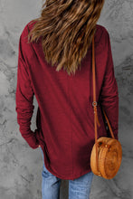 Load image into Gallery viewer, Thumbhole Long Sleeve Round Neck Top