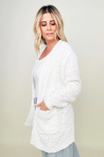 Load image into Gallery viewer, Zenana Long Sleeve Popcorn Sweater Cardigan with Pockets