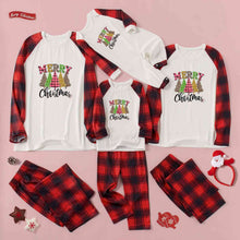 Load image into Gallery viewer, MERRY CHRISTMAS Graphic Top and Plaid Pants Set