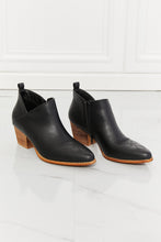 Load image into Gallery viewer, MMShoes Trust Yourself Embroidered Crossover Cowboy Bootie in Black