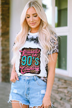 Load image into Gallery viewer, RAISED ON 90'S COUNTRY Graphic Leopard Tee