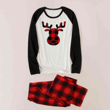 Load image into Gallery viewer, Reindeer Graphic Top and Plaid Pants Set