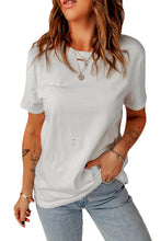 Load image into Gallery viewer, Distressed Round Neck Tee