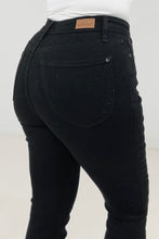 Load image into Gallery viewer, Judy Blue High Waist "Control Top" with Shark Hem & Back Shield Pkt Skinny Jeans