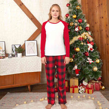 Load image into Gallery viewer, Raglan Sleeve Top and Plaid Pants Set