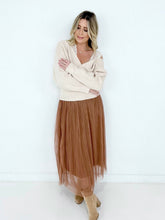Load image into Gallery viewer, Zenana Mesh Pleated Maxi Skirt