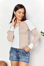 Load image into Gallery viewer, Double Take Color Block Exposed Seam Top