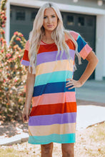 Load image into Gallery viewer, Women Color Block Side Slit Mini Dress