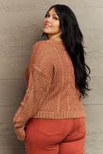 Load image into Gallery viewer, HEYSON Soft Focus Full Size Wash Cable Knit Cardigan