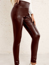 Load image into Gallery viewer, Double Take PU High Waist Straight Pants