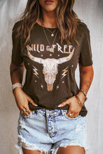 Load image into Gallery viewer, WILD FREE Animal Graphic Round Neck Tee