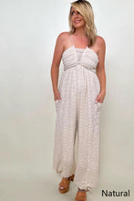 Load image into Gallery viewer, White Birch Sleeveless Halter Tie Back Woven Jumpsuit
