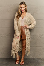 Load image into Gallery viewer, HEYSON Boho Chic Full Size Western Knit Fringe Cardigan