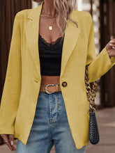 Load image into Gallery viewer, Single-Button Long Sleeve Blazer