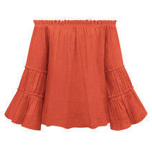 Load image into Gallery viewer, Off-Shoulder Frill Trim Blouse