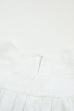 Load image into Gallery viewer, Floral Textured Ruffled Half Sleeve Babydoll Top