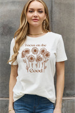Load image into Gallery viewer, Simply Love Full Size FOCUS ON THE GOOD Graphic Cotton Tee