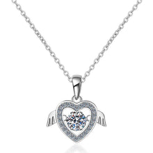 Load image into Gallery viewer, Wing Heart-Shaped Moissanite Pendant Necklace