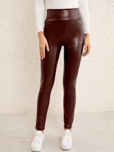 Load image into Gallery viewer, Double Take PU High Waist Straight Pants