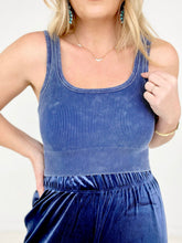 Load image into Gallery viewer, Zenana Washed Ribbed Square Neck Cropped Tank Top