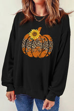 Load image into Gallery viewer, Leopard Pumpkin Sunflower Graphic Sweatshirt