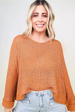 Load image into Gallery viewer, Petal Dew Round Neck Light Knit Sweater
