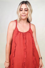 Load image into Gallery viewer, Davi & Dani Ruffle Detail Midi Sundress (Without Belt)