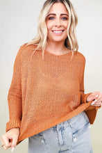 Load image into Gallery viewer, Petal Dew Round Neck Light Knit Sweater