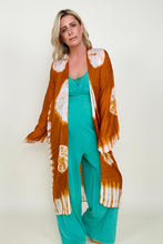 Load image into Gallery viewer, Leto Tie-Dye Longline Kimono with Full Sleeves