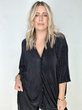 Load image into Gallery viewer, Pleated Button Down Top And Shorts Set