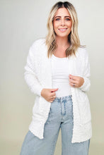 Load image into Gallery viewer, Zenana Long Sleeve Popcorn Sweater Cardigan with Pockets