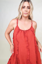 Load image into Gallery viewer, Davi & Dani Ruffle Detail Midi Sundress (Without Belt)