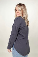 Load image into Gallery viewer, Zenana Gauze Split Neck Button Front Top