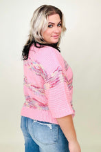 Load image into Gallery viewer, Multicolor Striped 3/4 Sleeve Loose Knit Sweater