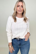Load image into Gallery viewer, Hayden Long Sleeve Cable Knit Top