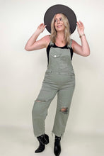 Load image into Gallery viewer, Risen High Rise Distressed Straight Overalls