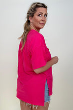 Load image into Gallery viewer, Zenana Row Edge Hem Hi-Low Hem Box Top with Pocket