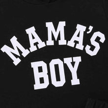 Load image into Gallery viewer, Kids MAMA'S BOY Graphic Short Sleeve Hoodie and Shorts Set
