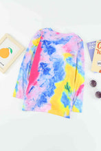 Load image into Gallery viewer, Girls Tie-Dye Twist Front Long Sleeve Top
