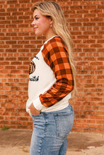 Load image into Gallery viewer, Pumpkin Patch Graphic Plaid Long Sleeve Top
