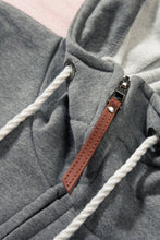 Load image into Gallery viewer, Half Zip Colorblock Pocket Patchwork Long Sleeve Hoodie
