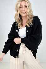 Load image into Gallery viewer, Zenana "Perfectly Poised" Solid Balloon Sleeve Button Front Cardigan
