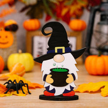 Load image into Gallery viewer, Halloween Decoration Wooden Gnome Ornaments
