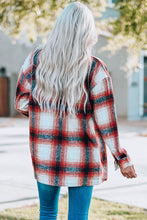 Load image into Gallery viewer, Double Take Plaid Button Up Shirt Jacket with Pockets
