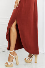 Load image into Gallery viewer, Zenana It's My Time Full Size Side Scoop Scrunch Skirt in Dark Rust
