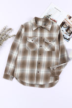 Load image into Gallery viewer, Double Take Plaid Collared Neck Long Sleeve Shirt
