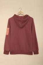 Load image into Gallery viewer, Half Zip Colorblock Pocket Patchwork Long Sleeve Hoodie

