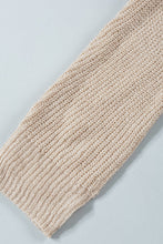 Load image into Gallery viewer, Zipper V-Neck Dropped Sleeve Hooded Solid Sweater
