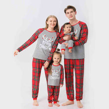 Load image into Gallery viewer, Men MERRY CHRISTMAS Graphic Top and Plaid Pants Set
