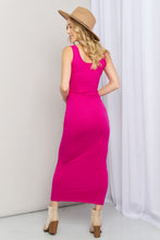 Load image into Gallery viewer, Zenana Scoop Neck Sleeveless Maxi Dress in Magenta
